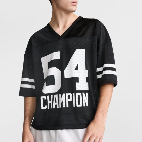 YEARBOOK MESH FOOTBALL TEE, V-NECK - Image 3