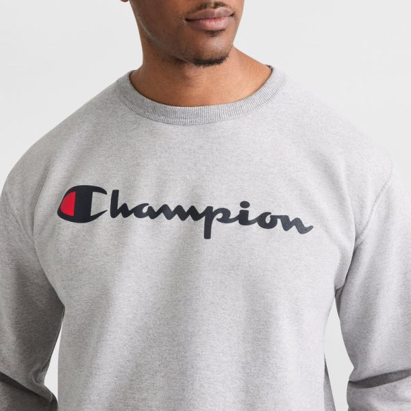 POWERBLEND CREWNECK SWEATSHIRT, SCRIPT LOGO - BIG & TALL - Image 3