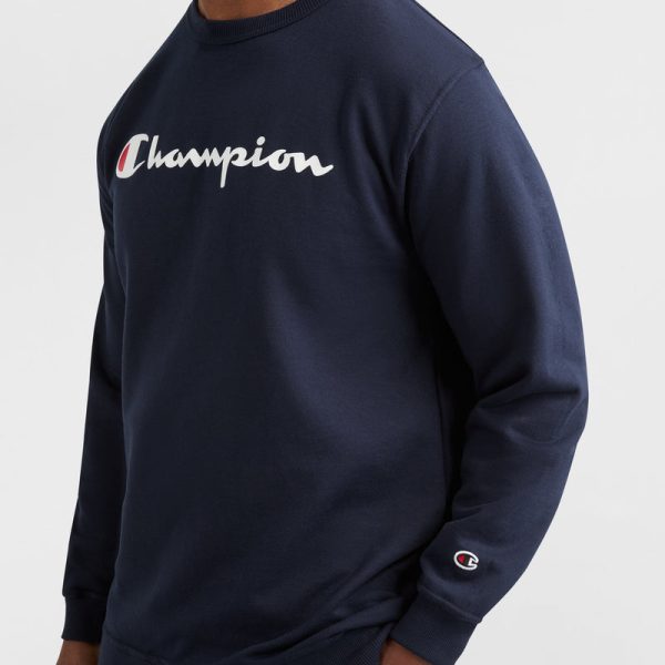 POWERBLEND CREWNECK SWEATSHIRT, SCRIPT LOGO - BIG & TALL - Image 3