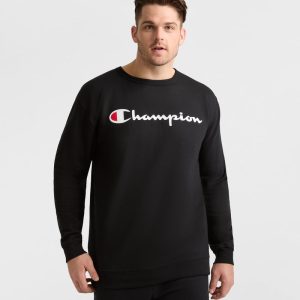 POWERBLEND CREWNECK SWEATSHIRT, SCRIPT LOGO - BIG & TALL