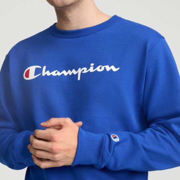 POWERBLEND CREWNECK SWEATSHIRT, CLASSIC SCRIPT LOGO - Image 3