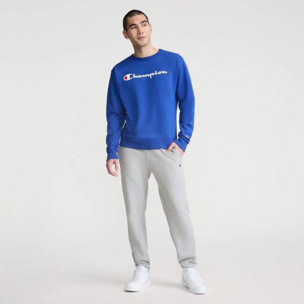 POWERBLEND CREWNECK SWEATSHIRT, CLASSIC SCRIPT LOGO - Image 4