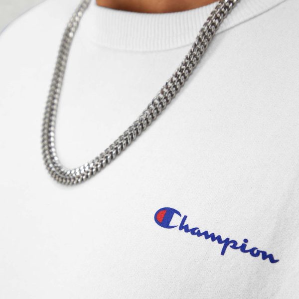 POWERBLEND CREWNECK SWEATSHIRT, LEFT SCRIPT LOGO - Image 3