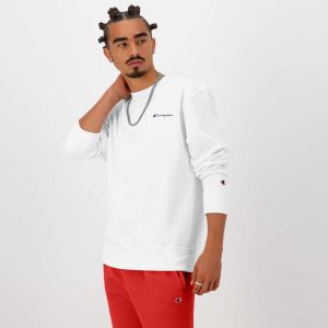 POWERBLEND CREWNECK SWEATSHIRT, LEFT SCRIPT LOGO
