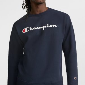 POWERBLEND CREWNECK SWEATSHIRT, CLASSIC SCRIPT LOGO