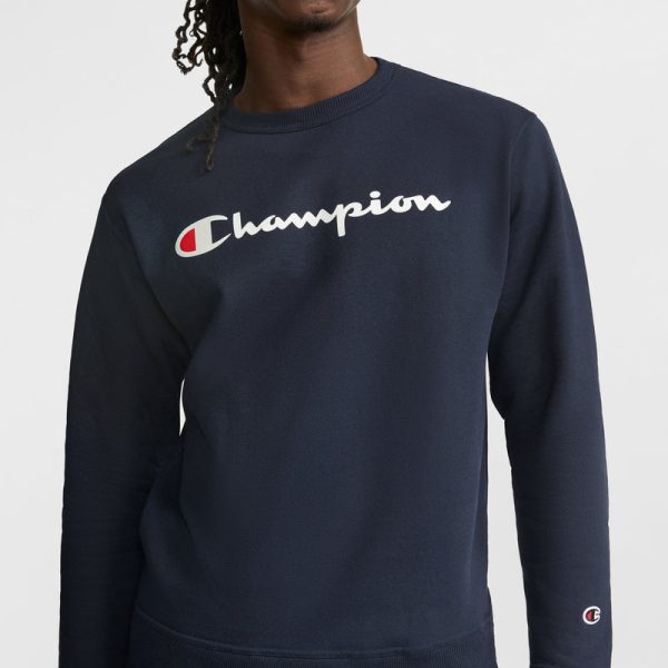 POWERBLEND CREWNECK SWEATSHIRT, CLASSIC SCRIPT LOGO