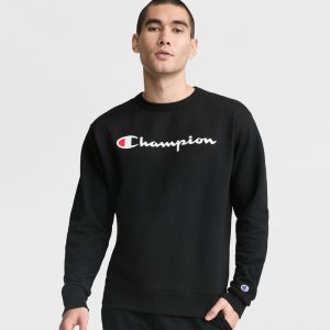 POWERBLEND CREWNECK SWEATSHIRT, CLASSIC SCRIPT LOGO