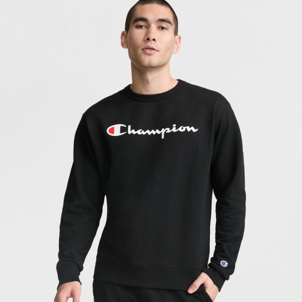 POWERBLEND CREWNECK SWEATSHIRT, CLASSIC SCRIPT LOGO