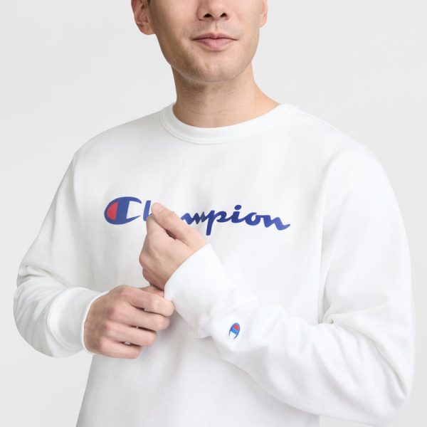 POWERBLEND CREWNECK SWEATSHIRT, CLASSIC SCRIPT LOGO - Image 3