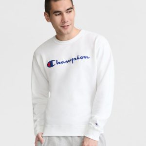 POWERBLEND CREWNECK SWEATSHIRT, CLASSIC SCRIPT LOGO