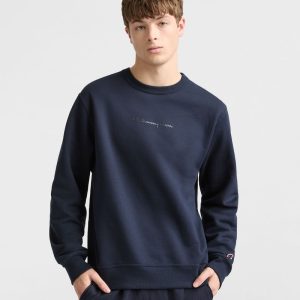 POWERBLEND CREWNECK SWEATSHIRT, TONAL SCRIPT LOGO