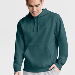 POWERBLEND HOODIE, TONAL SCRIPT LOGO
