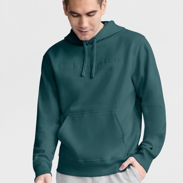 POWERBLEND HOODIE, TONAL SCRIPT LOGO