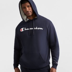 POWERBLEND HOODIE, SCRIPT LOGO - BIG & TALL