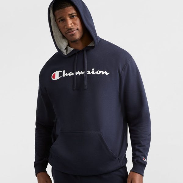 POWERBLEND HOODIE, SCRIPT LOGO - BIG & TALL