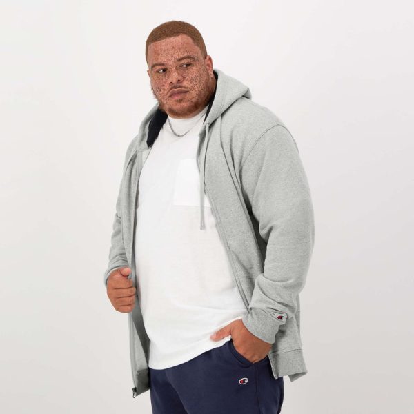POWERBLEND FULL ZIP HOODIE, C LOGO - BIG & TALL - Image 2