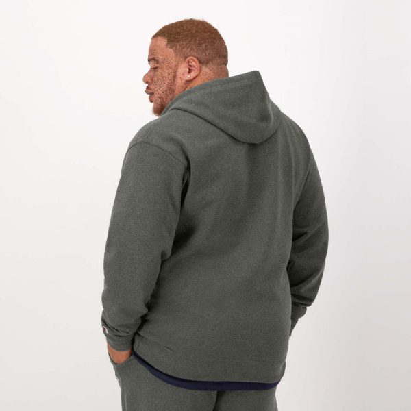 POWERBLEND FULL ZIP HOODIE, C LOGO - BIG & TALL - Image 3