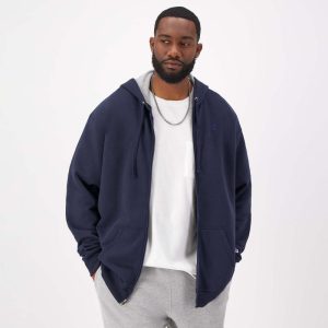 POWERBLEND FULL ZIP HOODIE, C LOGO - BIG & TALL