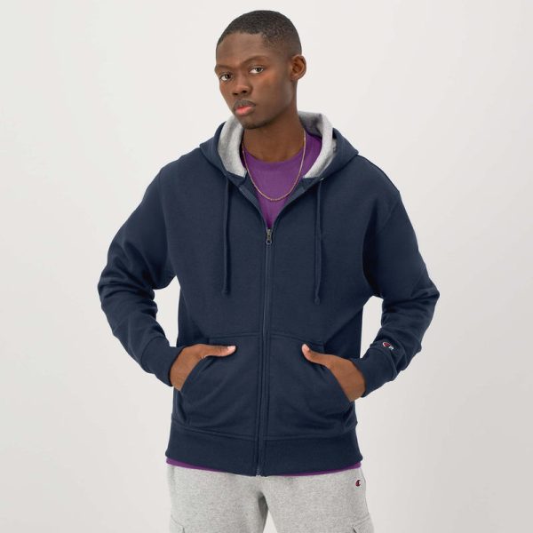 POWERBLEND FULL-ZIP HOODIE, C LOGO