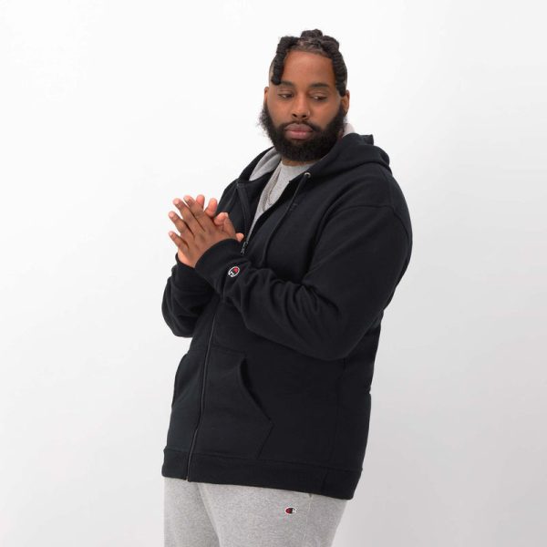 POWERBLEND FULL ZIP HOODIE, C LOGO - BIG & TALL - Image 2