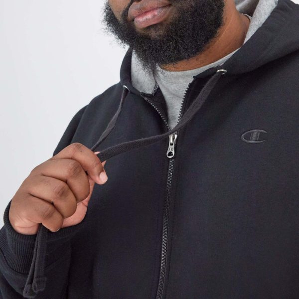 POWERBLEND FULL ZIP HOODIE, C LOGO - BIG & TALL - Image 4