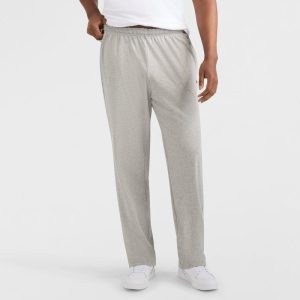 LIGHTWEIGHT LOUNGE PANTS, OPEN HEM, C LOGO - BIG & TALL