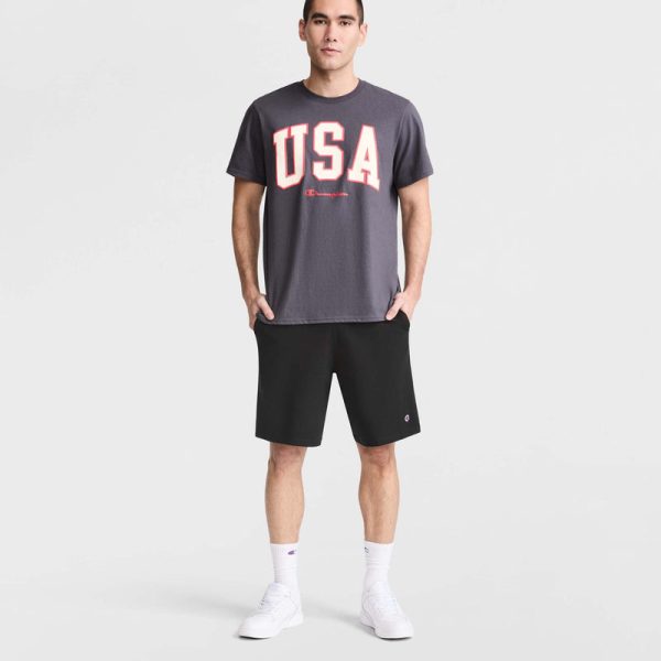 9" LIGHTWEIGHT LOUNGE SHORTS, C PATCH LOGO - Image 4