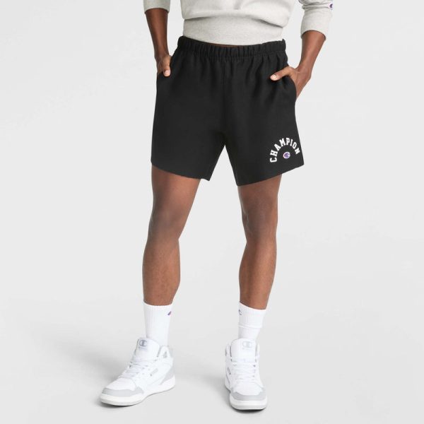 7" REVERSE WEAVE RELAY CUT OFF SHORTS, ARCH LOGO