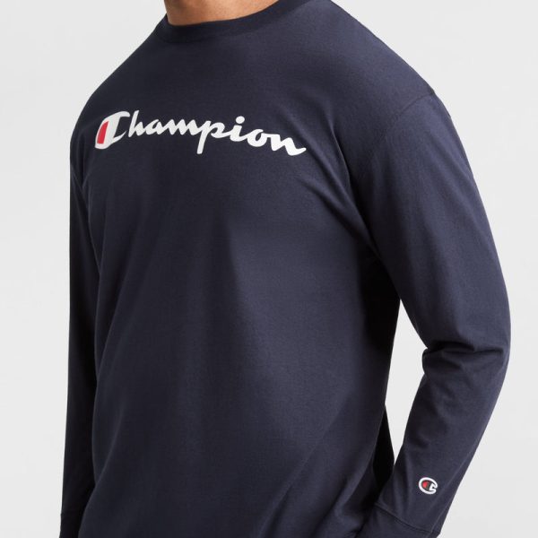 CLASSIC GRAPHIC LONG-SLEEVE T-SHIRT, SCRIPT LOGO - BIG & TALL - Image 3