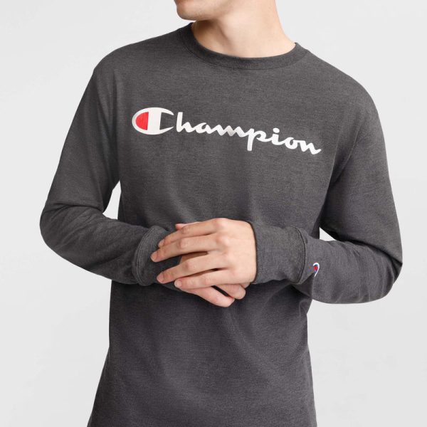 CLASSIC GRAPHIC LONG-SLEEVE T-SHIRT, SCRIPT LOGO - Image 3