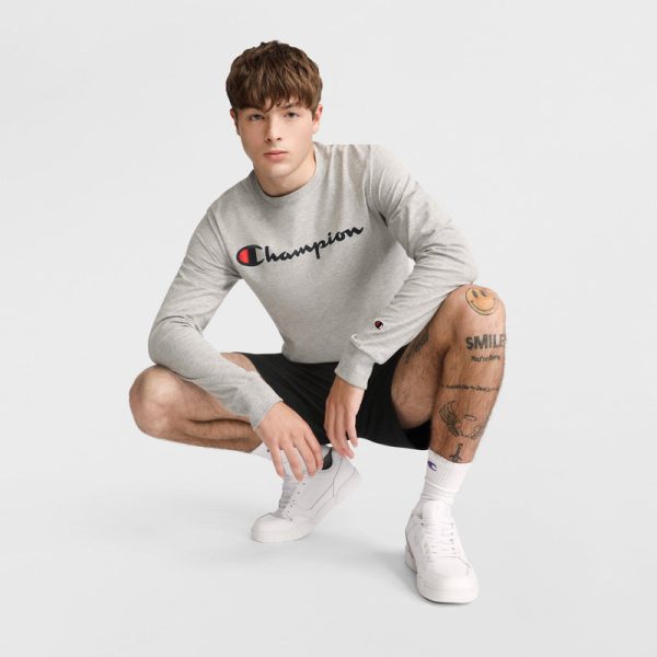 CLASSIC GRAPHIC LONG-SLEEVE T-SHIRT, SCRIPT LOGO - Image 4