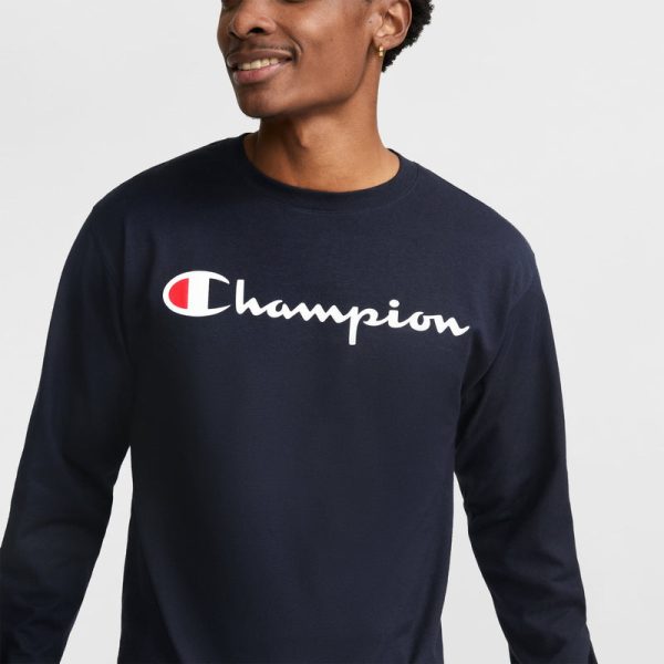 CLASSIC GRAPHIC LONG-SLEEVE T-SHIRT, SCRIPT LOGO - Image 3