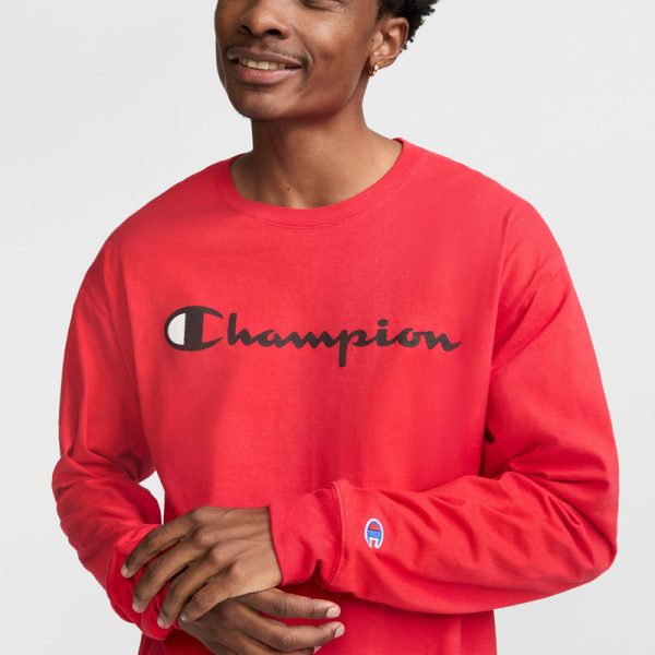 CLASSIC GRAPHIC LONG-SLEEVE T-SHIRT, SCRIPT LOGO - Image 3