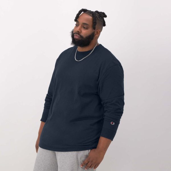CLASSIC LONG-SLEEVE T-SHIRT, EMBROIDERED C LOGO - BIG & TALL - Image 2