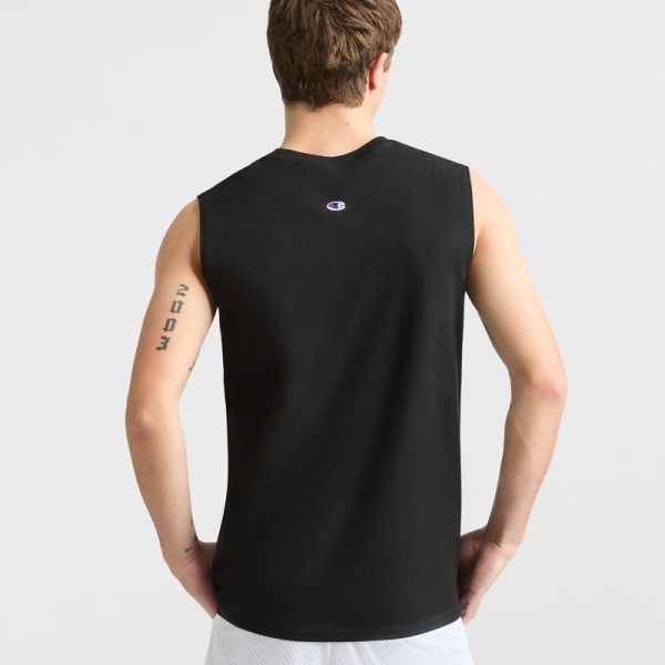 CLASSIC GRAPHIC MUSCLE TANK, USA FLAG SCRIPT - Image 2
