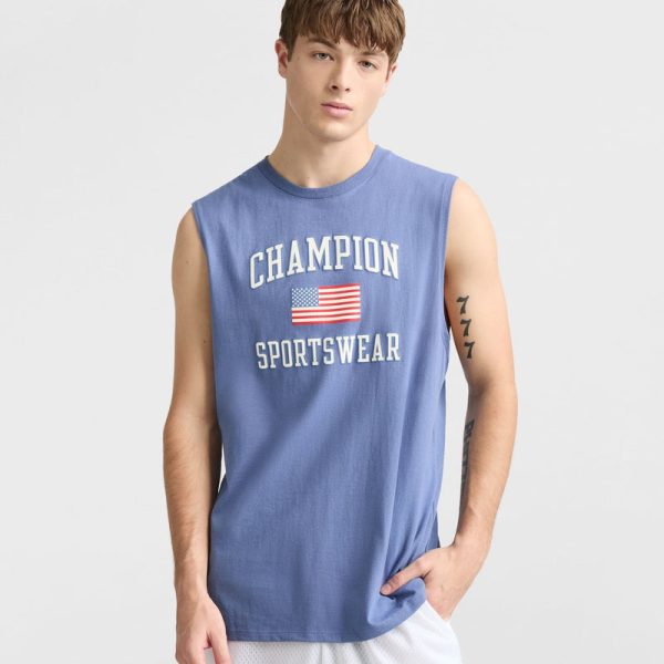 CLASSIC GRAPHIC MUSCLE TANK, USA SPORTSWEAR