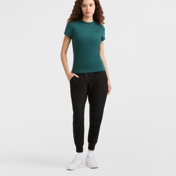 SLIM RIBBED TEE, ICONIC C PATCH - Image 4