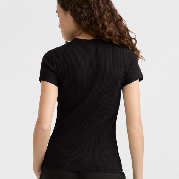 SLIM RIBBED TEE, ICONIC C PATCH - Image 2