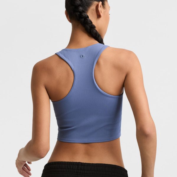 SOFT TOUCH RIBBED CROPPED TANK TOP, C LOGO - Image 2