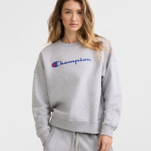 POWERBLEND CREWNECK SWEATSHIRT, SCRIPT LOGO