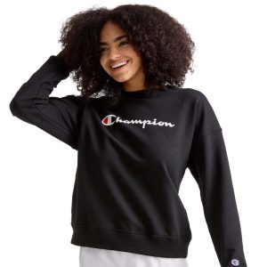 POWERBLEND CREWNECK SWEATSHIRT, SCRIPT LOGO