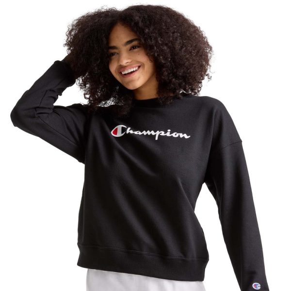 POWERBLEND CREWNECK SWEATSHIRT, SCRIPT LOGO