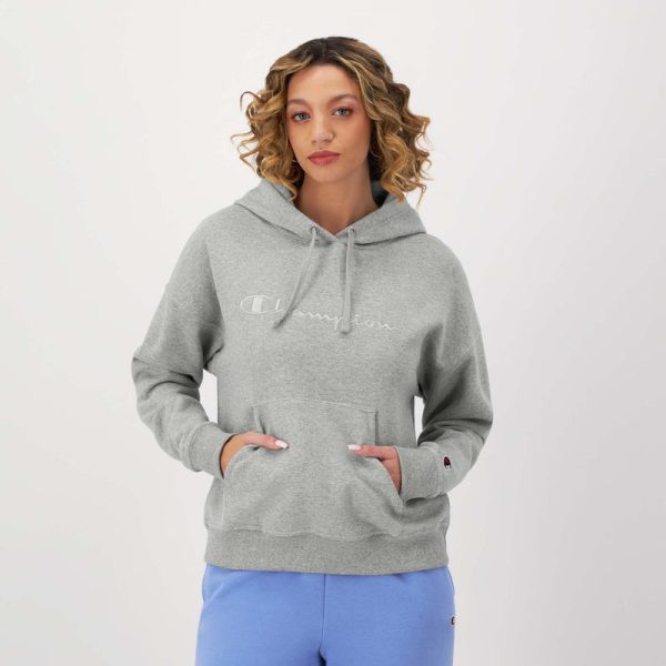 POWERBLEND HOODIE, RELAXED, FULL EMBROIDERED SCRIPT LOGO