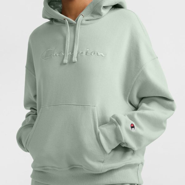 POWERBLEND HOODIE, RELAXED, FULL EMBROIDERED SCRIPT LOGO - Image 3