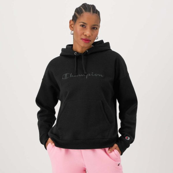 POWERBLEND HOODIE, RELAXED, FULL EMBROIDERED SCRIPT LOGO