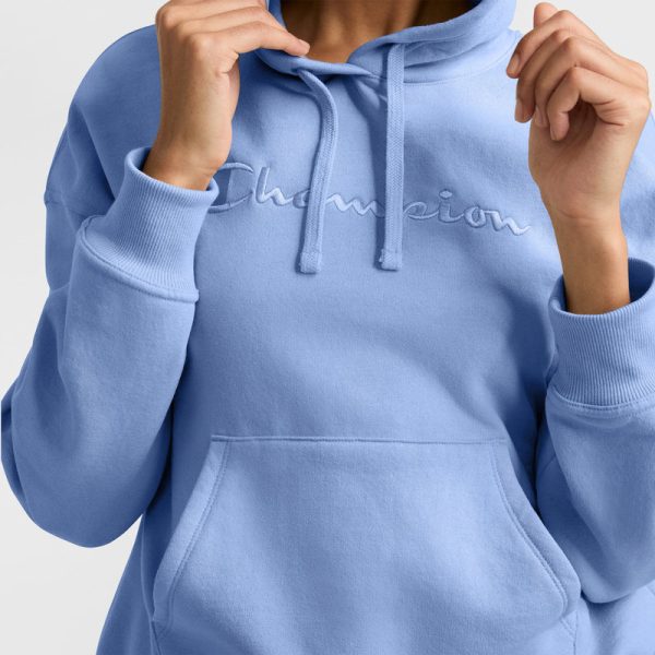 POWERBLEND HOODIE, RELAXED, FULL EMBROIDERED SCRIPT LOGO - Image 3