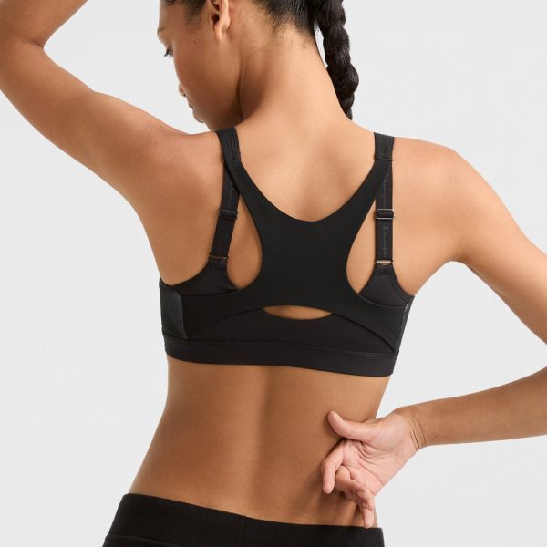 MOTION CONTROL ZIP SPORTS BRA, WIREFREE, SCRIPT LOGO - Image 2