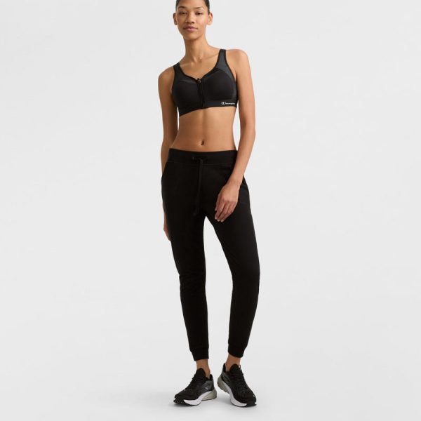 MOTION CONTROL ZIP SPORTS BRA, WIREFREE, SCRIPT LOGO - Image 5