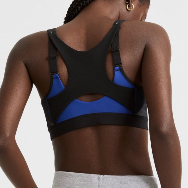 MOTION CONTROL ZIP SPORTS BRA, WIREFREE, SCRIPT LOGO - Image 2